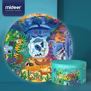 Animales alredor del mundo - Puzzle redondo